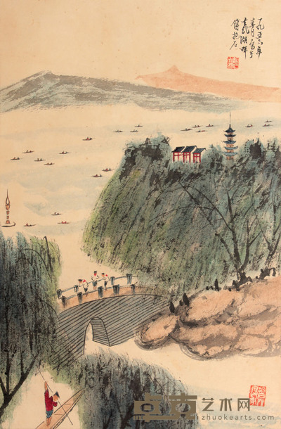 玄武湖图镜框 45×29