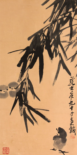 花鸟立轴
