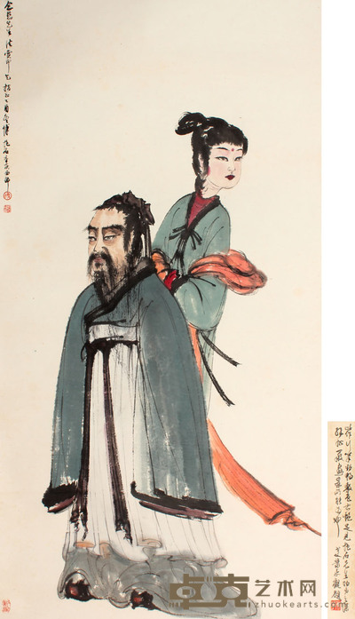 人物立轴 126×66