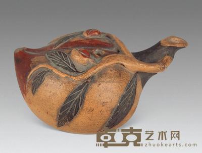民国 紫砂桃形水盂 长8.4cm