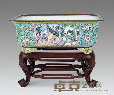 清 铜胎珐琅洗 31.5×20cm