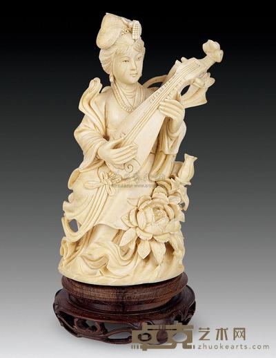 民国 象牙仕女 高15.5cm