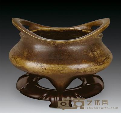 清 铜香炉 直径20.5cm