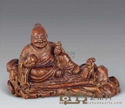 清 竹刻东方朔摆件 高6.5cm