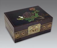 民国 木漆嵌宝方盒