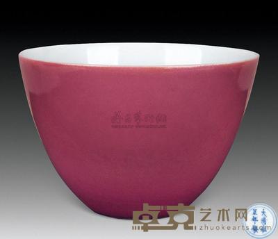 清 胭脂红小杯 直径6.4cm