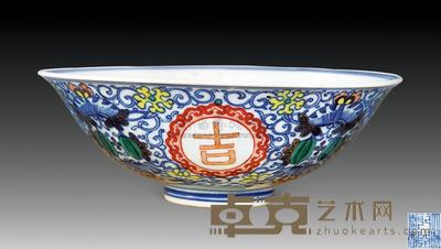 清乾隆 斗彩吉祥如意碗 直径18cm