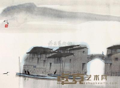 杨明义 江南人家 镜心 34×45cm