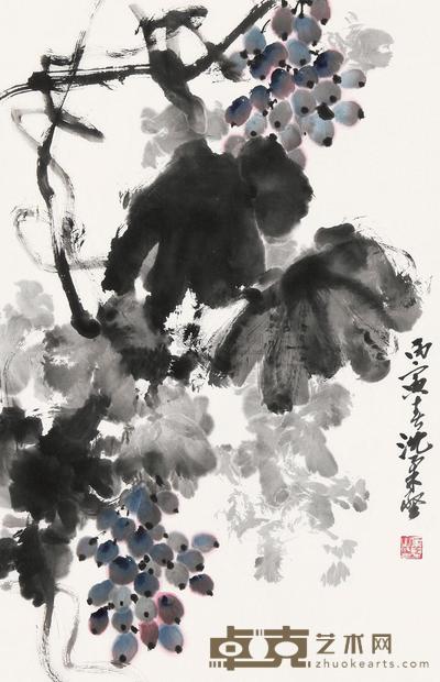 沈柔坚 硕果累累 镜心 67×46cm