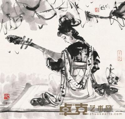 傅小石 《琵琶行》诗意图 镜心 46×47cm