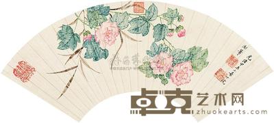 慈禧太后 花卉 镜心 17.5×51cm