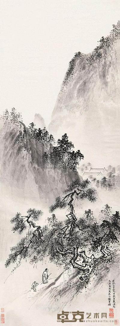 戴进 春山积翠图 立轴 137×51cm