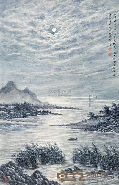 陶为浤 李太白诗意图 立轴 66×43cm