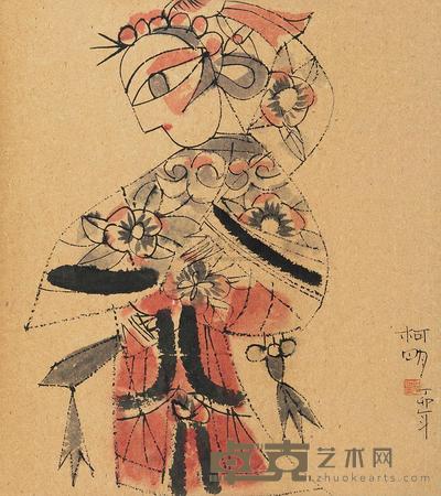 柯明 人物 立轴 47×42cm