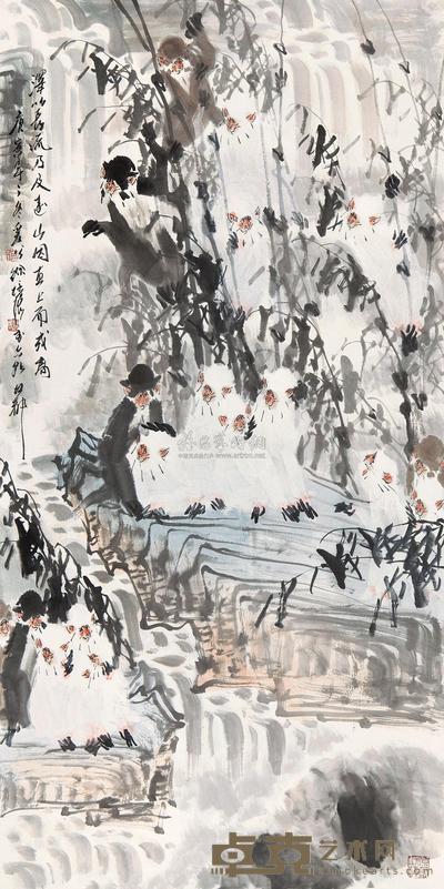 徐培晨 雪猴图 镜心 136×69cm