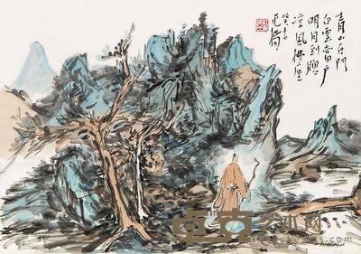 范扬 溪山隐士图 镜心 39×55cm