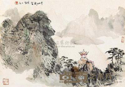傅二石 千山南生图 镜心 30.5×44.5cm
