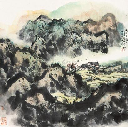 宋玉麟 峰峦秋霭图 立轴