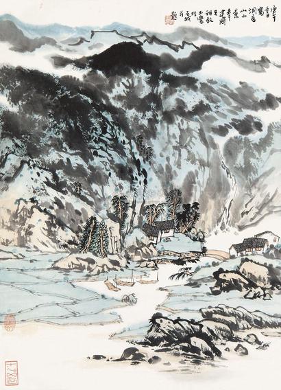 宋玉麟 洞庭山小景 镜心