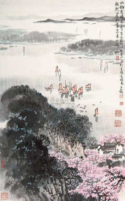 宋玉麟 水乡春晓 镜心