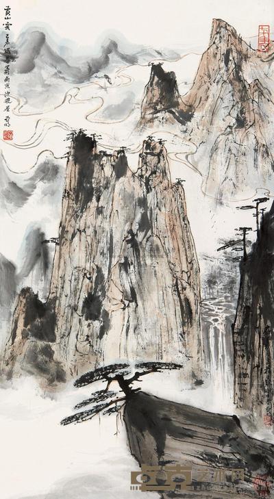 亚明 黄山云 立轴 97.5×53cm
