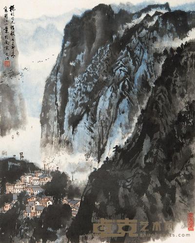 宋文治 蜀江小景 镜心 49.5×40cm