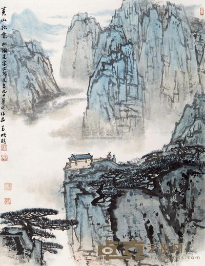 宋文治 黄山松云图 镜心 67×52cm