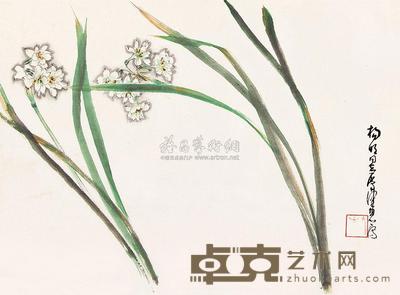 陈佩秋 水仙花 镜心 36×48.5cm