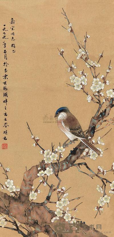 喻继高 花鸟 立轴 65×32cm