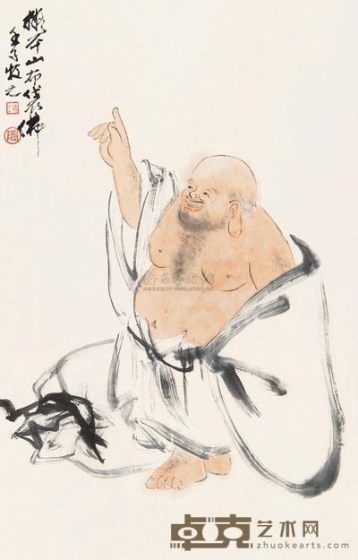 陈新民 布袋佛像 立轴 67.5×44cm