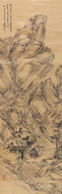 紫琼道人 山居图 立轴