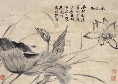 高凤翰 水春图 镜心