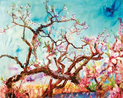 周春芽 2008年作 桃花