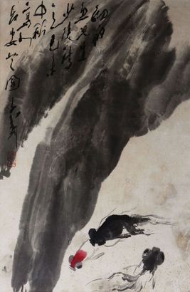 蕉荫游鱼