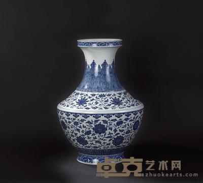 清乾隆 青花缠枝花卉纹尊 直径52.5cm