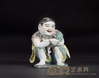 清 粉彩刘海戏金蟾 高19cm