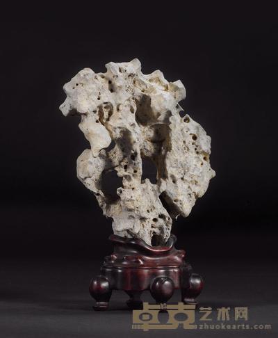 清 文石山子 高20cm