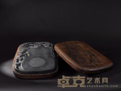 清初 雕云蝠葫芦端砚 30×23.5×23cm