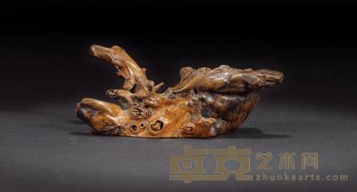 清早期 黄杨木梅桩笔架 长17cm