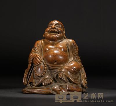 清 竹雕弥勒 高13cm