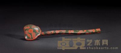 清 雕漆多福多寿纹如意 长33cm