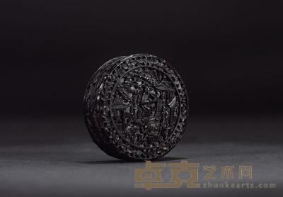 清 玳瑁粉盒 直径7cm