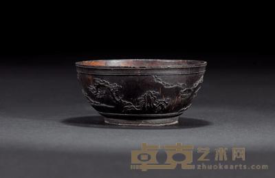 清 椰壳雕碗 直径12cm
