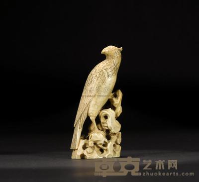 清 牙雕喜鹊登梅 高12.5cm
