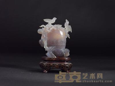 清 水胆玛瑙 高12cm