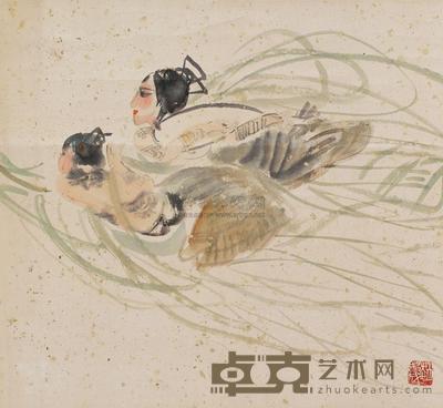赵绪成 飞天 立轴 58×54cm