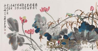 萧平 接天莲叶无穷碧 镜片 70×137cm