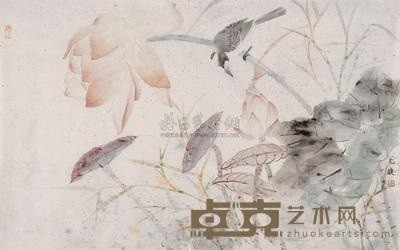 尤捷 工笔花鸟 镜心 68×43cm