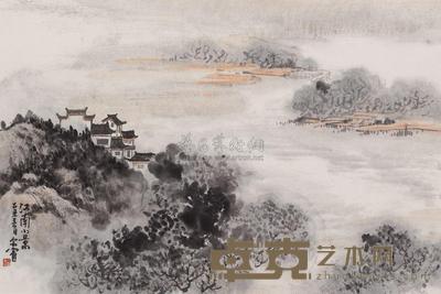 张尔宾 江南小景 立轴 34×51cm