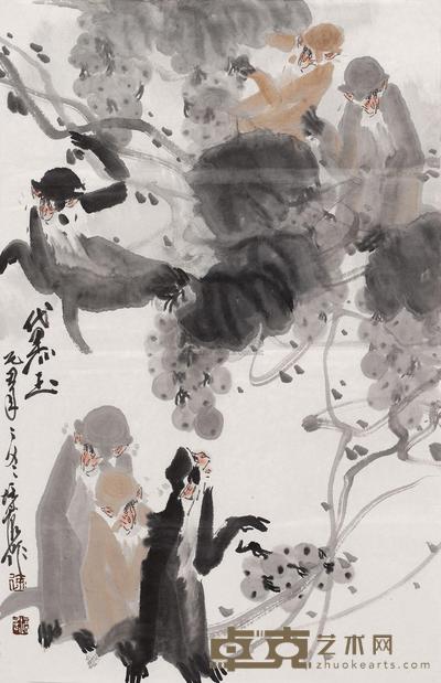 徐培晨 猴 镜心 68×45cm